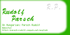 rudolf parsch business card